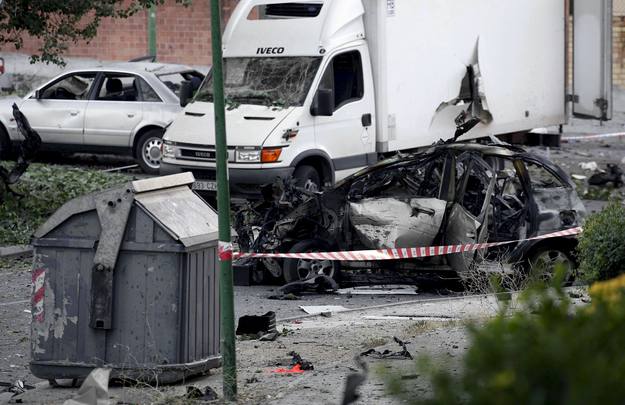Atentado casa cuartel en Burgos