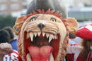 Un aficionado del Athletic Club en los aleda&ntilde;os del estadio Vicente Calder&oacute;n de Madrid.