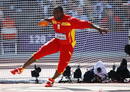 El atleta espa&ntilde;ol Yennifer Frank Casanas efectua su lanzamiento en la prueba masculina de disco durante las competiciones atl&eacute;tica de los JJ.OO de Londres 2012.s competiciones atl&eacute;tica de los JJ.OO de Londres 2012.