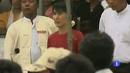 Ir al Video&nbsp;Aung Sang Suu Kyi consigue un esca&ntilde;o hist&oacute;rico en las elecciones birmanas