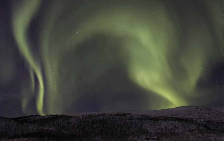 Aurora boreal sobre Noruega