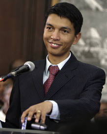 El autoproclamado "jefe" de la transición en Madagascar, Andry Rajoelina. El autoproclamado "jefe" de la transición en Madagascar, Andry Rajoelina.