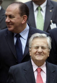 Axel Weber y Jean Claude Trichet