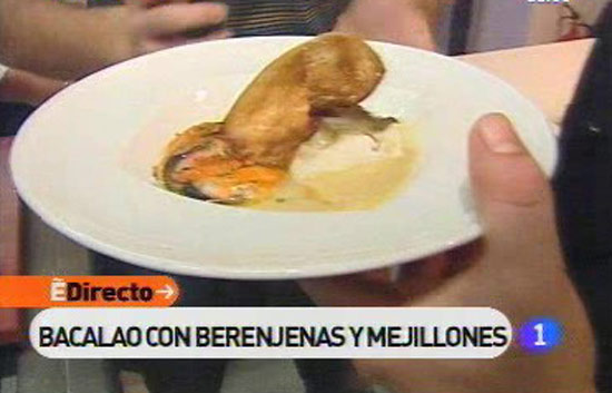 Espa&ntilde;a Directo - Bacalao con berenjenas y mejillones