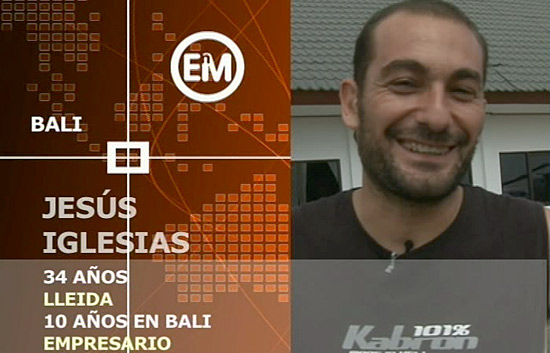 Espa&ntilde;oles en el mundo - Bali - Jes&uacute;s