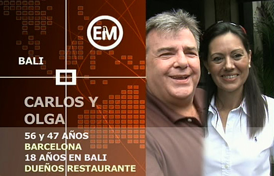 Espa&ntilde;oles en el mundo - Bali - Olga y Carlos