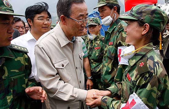 Ban Ki-moon, testigo de la tragedia china