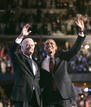 El candidato dem&oacute;crata Barack Obama y su n&uacute;mero dos, Joe Biden, en la Convenci&oacute;n dem&oacute;crata de Denver.