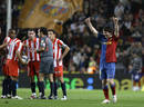 Barcelonas Lionel Messi celebrates his goal against Atletico Madrid during their Spanish first division soccer match at Nou Camp stadium in Barcelona