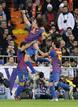 Barcelonas Puyol celebrates after scoring against Real Madrid during their Spanish Kings Cup soccer match in Madrid