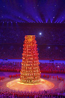 Participants perform during the closing ceremony of the Beijing 2008 Olympic Games at the National Stadium Participants perform during the closing ceremony of the Beijing 2008 Olympic Games at the National Stadium
