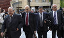 Benegas, Ares, Egiguren y Anda, a su llegada al Parlamento