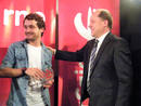 Benigno Moreno felicita al ganador, Edgar Lled&oacute;