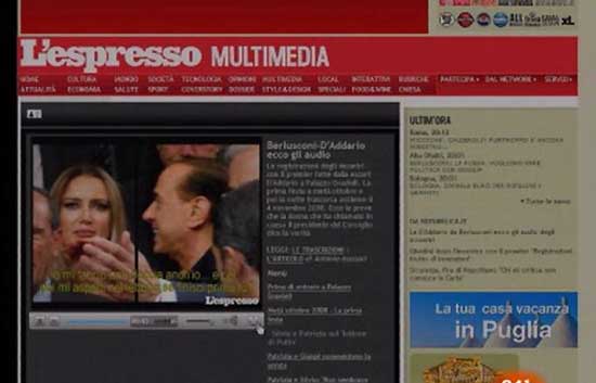 Hacen p&uacute;blicas grabaciones de conversaciones entre Berlusconi y una prostituta