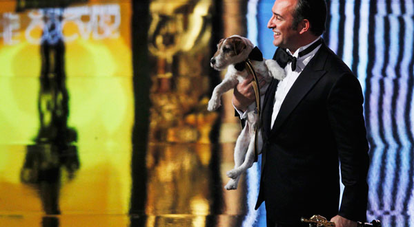 El actor Jean Dujardin, h&eacute;roe de los franceses.