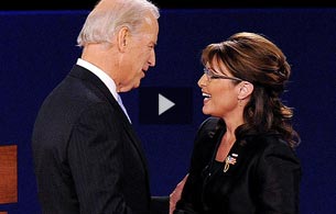 Ver v&iacute;deo  'Biden y Palin se saludan antes de comenzar el debate'