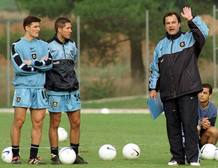 Bielsa y Simeone en su etapa en la albiceleste.