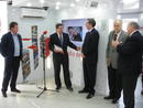 Acto de presentaci&oacute;n de la muestra con el alcalde de Bilbao, I&ntilde;aki Azkuna, y el diputado general de Vizcaya, Jos&eacute; Luis Bilbao.