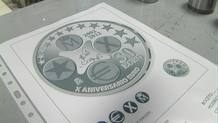 Boceto de euro coincidiendo con el X aniversario