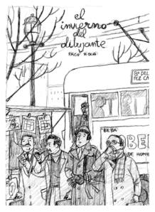 Boceto para la portada de 'El invierno del dibujante', de Paco Roca