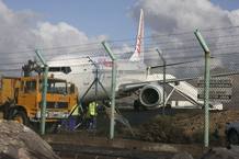 SE SALE UN AVI&Oacute;N DE LA PISTA EN EL AEROPUERTO DE LANZAROTE