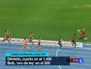 Ir al Video&nbsp;Bolt arrasa en 200 y Olmedo, cuarto