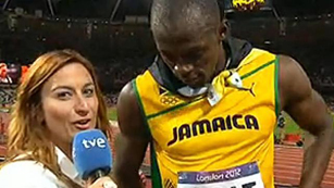 Ver v&iacute;deo  'Bolt interrumpe una entrevista con TVE al sonar el himno de EE.UU'