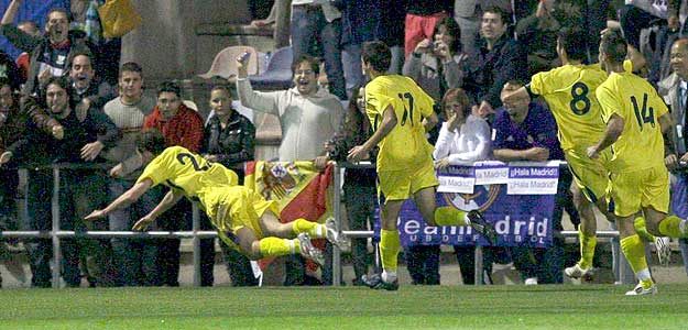Borja, del Alcorc&oacute;n, celebra su primer gol ante el Real Madrid de la goleada por 4-0