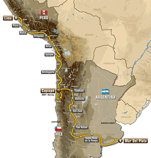 <b>Raid Dakar 2012: Recorrido</b>