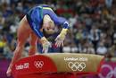 La brasile&ntilde;a Cristina Gonser durante su salto, en la calsificaci&oacute;n de gimnasia art&iacute;stica individual por aparatos.