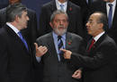 Calder&oacute;n, Brown y Lula