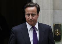 Britain's Prime Minister Cameron leaves 10 Downing Street in London