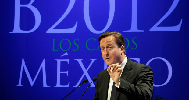 Cameron se dirige a la ausiencia de una conferencia en Los Cabos (M&eacute;xico).