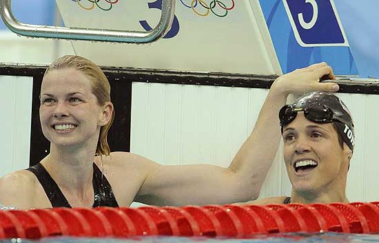 Britta Steffen, oro en los 50 metros libres