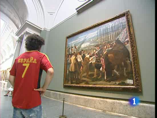 Buscamos inspiraci&oacute;n para la final contra Holanda delante de un cuadro, "La rendici&oacute;n de Breda"
