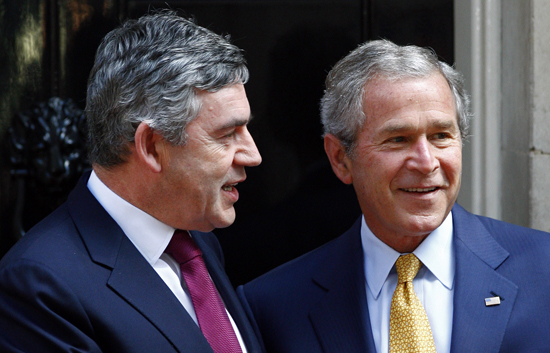 Bush y Brown se han reunido en Londres 