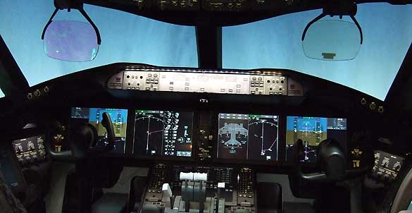 Cabina de un Boeing 787