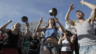 Ver v&iacute;deo  'Cacelorada en Sol en el aniversario del 15M'