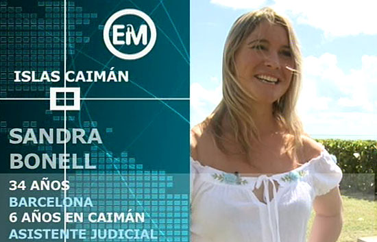 Espa&ntilde;oles en el mundo - Caim&aacute;n - Sandra