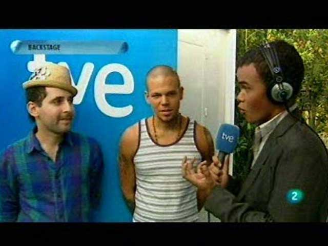 Con Calle 13 en el 'backstage' de Rock in Rio Madrid 2010