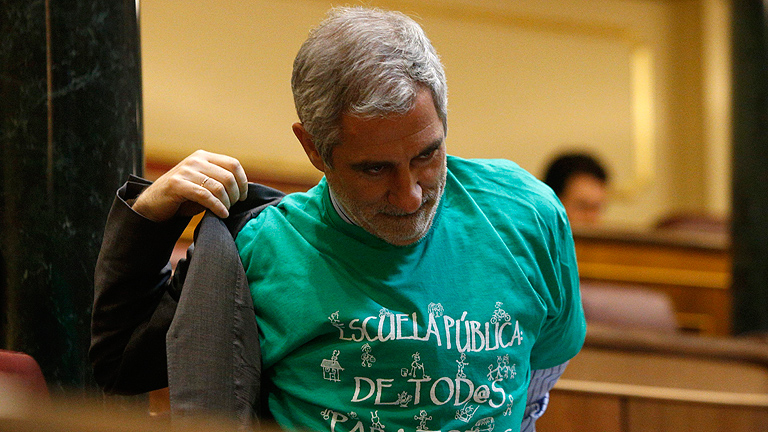 Las camisetas verdes en defensa de la educaci&oacute;n p&uacute;blica llega al Congreso