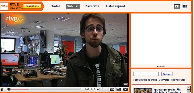 Canal de RTVE en YouTube