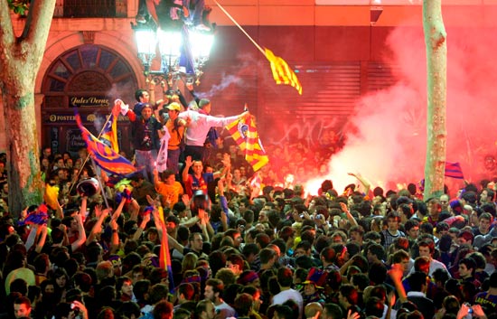 Barcelona vive una noche de euforia