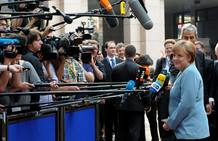 La canciller Angela Merkel se ha negado una vez más a los eurobonos La canciller Angela Merkel se ha negado una vez más a los eurobonos