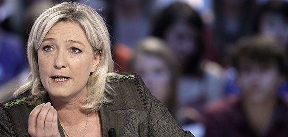 La candidata del Frente Nacional y presidenta del partido, Marine Le Pen