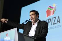 El candidato de la Coalición de la Izquierda Radical (SYRIZA), Alexis Tsipras, durante un mitin El candidato de la Coalición de la Izquierda Radical (SYRIZA), Alexis Tsipras, durante un mitin