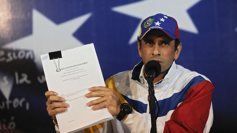 Capriles invita a adherirse a recursos de impugnación legal de las elecciones