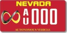 La matr&iacute;cula roja con el llamativo s&iacute;mbolo del infinito ser&aacute; la se&ntilde;a particular de los veh&iacute;culos aut&oacute;nomos en el estado de Nevada.