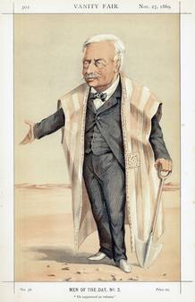 Caricature of Ferdinand de Lesseps, founder of the Universal Interoceanic Canal Company