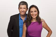 Carlos Santos y Mikaela Vergara.